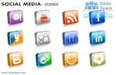 Social media icons marketing youtube facebook powerpoint presentation templates.