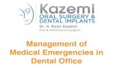 Management of Medical Emergencies in Dental Office