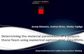 Determining the Material Parameters of a Polyurethane Foam Using Numerical Optimisation Algorithms