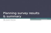 Planning survey results
