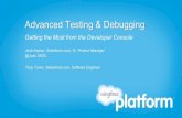 Advanced Testing and Debugging using the Developer Console webinar