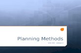 201 - Lesson 2 - Planning Methods