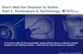 Disaster Recovery Techniques And Technologies