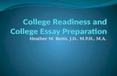 College readiness and college essay preparation