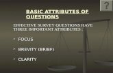 Basic Attributes Of Questions