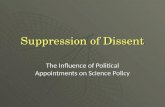The suppression of Scientific Dissent