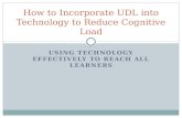 How to incorporate udl into technology to reduce cognitive load