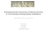 Assessing Faculty Awareness of Library Services in Two Georgia Undergraduate Institutions