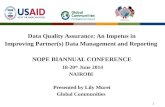 Data Quality Assurance: An Impetus in Improving Partner(s) Data Management and Reporting