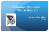 Common Mistakes in Police Reports