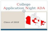 Senior College Application Night 2014.parents (Canada Only)