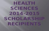 Furman University Health Sciences Scholarship Recipients 2014-2015