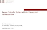 Key Success Factors for Delivering Cluster Organisational Support Services