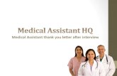 Medical assistant thank you letter after interview