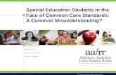 Special Education Students in the Face of Common Core Standards: A Common Misunderstanding