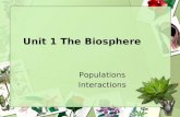 Unit 1 the biosphere  populations and interactions