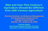 0401 Why and How this Century's Agriculture Should be Different from 20th Century Agriculture