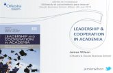 Leadership And Cooperation In Academia. Reflecting on the Roles and Responsibilities of University Faculty and Management