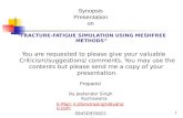 Fracture fatigue simulation using meshfree methods