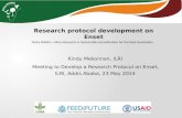 Research protocol development on Enset in Ethiopia