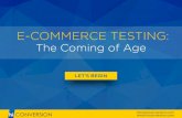 e-Commerce Testing: The Coming of Age