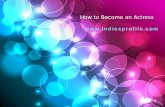 How to become an actress
