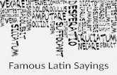 Some Latin sayings