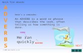 Quickfire Adverbs