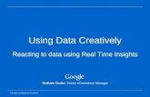 "Being creative with data" 25th November - Google Analytics presentation