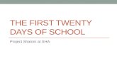 SHA: The First Twenty Days
