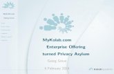 MyKolab.com: Open Source Enterprise Offering turned Privacy Asylum