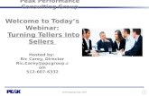 Turning tellers into sellers