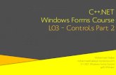 C++ Windows Forms L03 - Controls P2