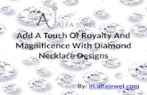 Add a touch of royalty and magnificence with diamond necklace designs.ppt