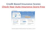 Credit Based Insurance Scores - Check Your Auto Insurance Score Free