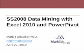 SQL Server 2008 Data Mining with PowerPivot and Excel 2010