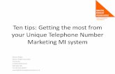 Ten Tips: Get the most from your UTN marketing MI system