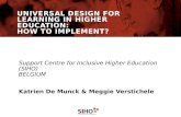 SIHO - how to implement Universal Design for Learning