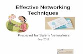 Effective Networking Techniques Cl July 2012