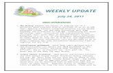 Weekly update 21 july