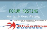 Forum posting