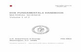 DOE FUNDAMENTALS HANDBOOK MATERIAL SCIENCE Volume 1