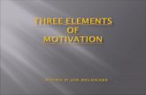Three Elements Of Motivation