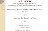 Botanic gardens in africa
