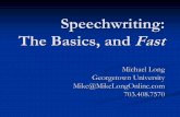 Speechwriting: The Basics, and Fast, by Michael Long