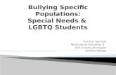 Bullying, Specific Populations
