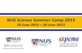 Nus science summer camp 2013