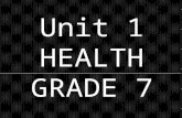 Grade 7 health unit 1 session 1
