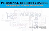 Personal Effectiveness : The Key To Your Better Future