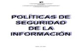 POLÍTICAS DE SEGURIDAD DE LA INFORMACION